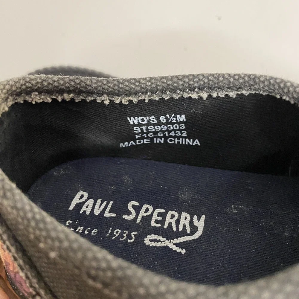 Paul Sperry‎ Doctor Who Comic Canvas Slip On Sneakers Black STS99303 Womens 6.5